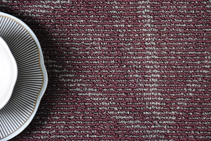 Furnish my Place Geometrical Pattern Indoor/Outdoor Refine Burgundy Abstract Area Rug, Doorway Mat, Contemporary Rug for Living Room, Entryway, Made in USA - 3' x 4' Oval