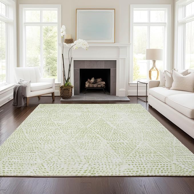 Addison Rugs Chantille ACN591 Aloe 2'6" x 3'10" Indoor Outdoor Area Rug, Easy Clean, Machine Washable, Non Shedding, Bedroom, Living Room, Dining Room, Kitchen, Patio Rug