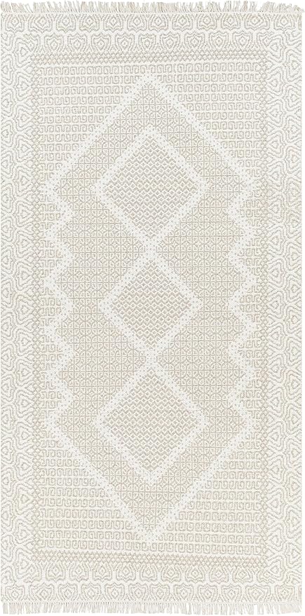 Mark&Day Wool Rugs, 4x6 Nishnabotny Cottage Medium Beige Area Rug, Beige Carpet for Living Room, Bedroom or Kitchen (3'6" x 5'6")