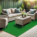 Ottomanson Artificial Grass Turf 6'6" x 32' Indoor Outdoor Faux Grass Rug with Drainage Holes, Customizable with Extra Long Size Options, Perfect for Patio Lawn Balcony Weddings Photoshoot Backdrop