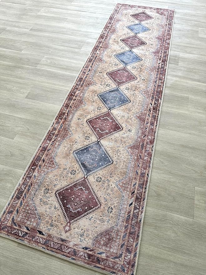 Fame Living Washable Area Rug. Modern Farmhouse. Vintage. Turkish. Bohemian. Distressed. Oriental. Traditional. Rugs for Living Room. Dining. Bedroom. Office. Entryway. Foyer. (863TT, 2'5" x 4'9")