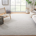 SAFAVIEH Tulum Collection Area Rug - 10' Square, Ivory & Light Grey, Moroccan Boho Tribal Design, Non-Shedding & Easy to Clean, Ideal for Living Room, Bedroom, Dining Space (TUL272G)