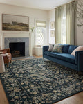 Loloi Rifle Paper Co. Laurel Collection LAU-05 Navy/Multi 5'-3" x 7'-8" Area Rug