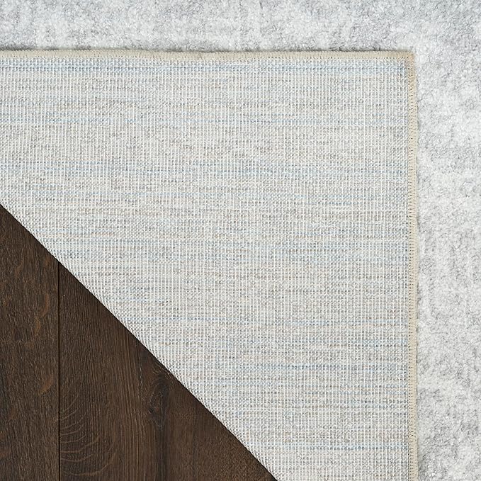 Nourison Home Astra Machine Washable Grey 9' x 12' Area Rug - Easy Clean, Non Shedding, Bed Room, Living Room, Dining Room, Kitchen (9' x 12')