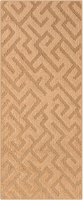 11ft Custom Hallway Rug - Gold Tan | Non-Slip Rubber Backed | Washable & Pet Friendly | Edge Bound