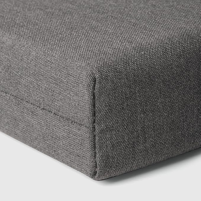 WestinTrends Solace Outdoor Patio Kitchen Dining Chair Square Seat Cushions Set of 4, 18 x 18, Grey