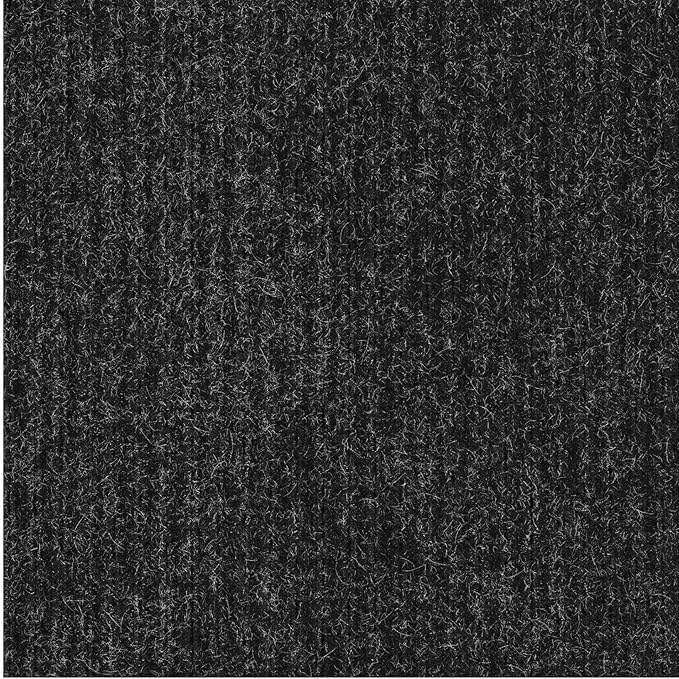 Ottomanson 3'11" x 38' Hallway Runner with Scraper Pile - Extra Durable Non-Slip Rug Mat for Indoor & Outdoor Use - Ideal for Kitchen, Entryway & Garage - High-Traffic Carpet, Black