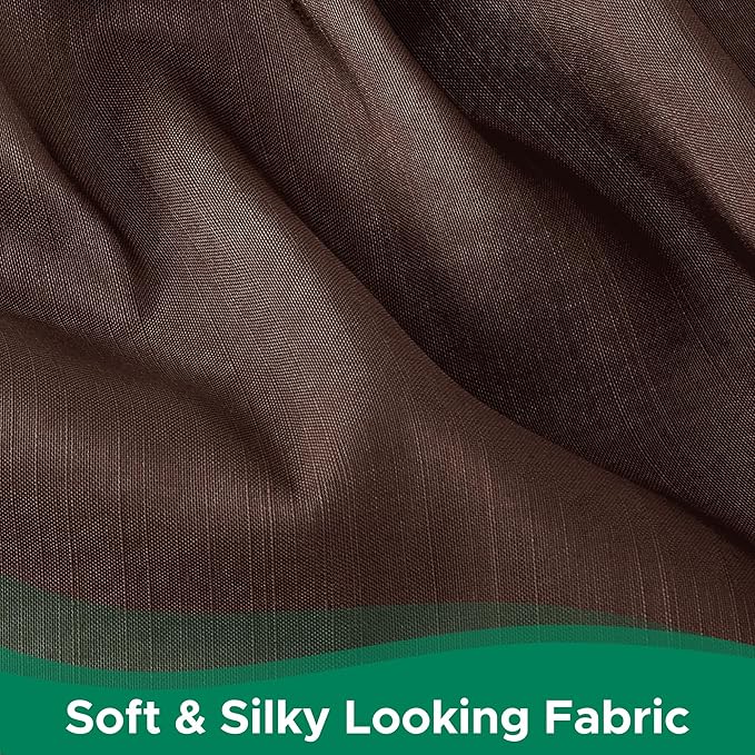 Biscaynebay Wrap Around Bed Skirts for Queen Beds with Short Drop of 12", Brown Adjustable Elastic Dust Ruffles Easy Fit Wrinkle Resistant Silky Luxurious Fabric Machine Washable