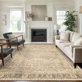 6x9 Beige Washable Rug for Living Room Large Vintage Distressed Bedroom Rug Low Pile Non-Slip Soft Boho Carpets for Bedroom Dining Room Home Office Indoor Nursery