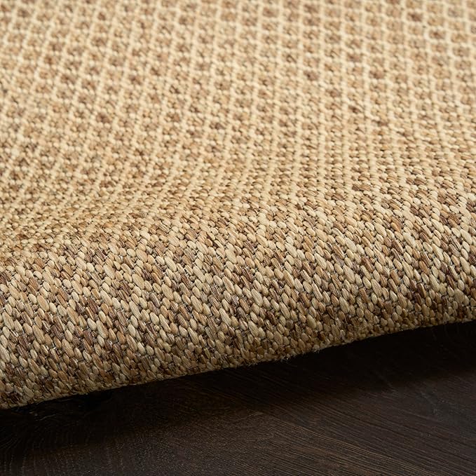 Nourison Home Courtyard Jute 2' x 6' Area Rug - Easy Clean, Non Shedding, Bed Room, Living Room, Dining Room, Kitchen (6' Runner)