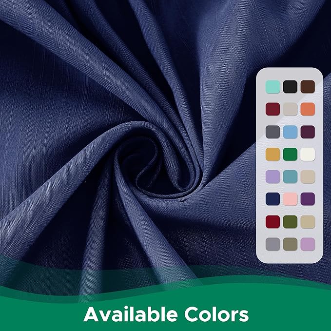 Biscaynebay Wrap Around Bed Skirts for King & Cal King Beds Extra Long Drop of 25", Navy Adjustable Elastic Dust Ruffles Easy Fit Wrinkle Resistant Silky Luxurious Fabric Machine Washable