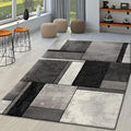 Paco Home Area Rug Modern Geometric Pattern in Grey White, Size: 2'8" x 4'11"