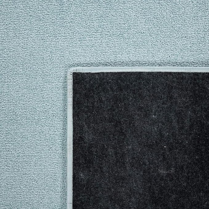 Paco Home Solid Area Rug in Light Blue Modern Plain Design, Size: 4' x 5'7"