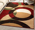 Well Woven Dulcet Bingo Red Modern Geometric (7'10" x 9'10") Area Rug