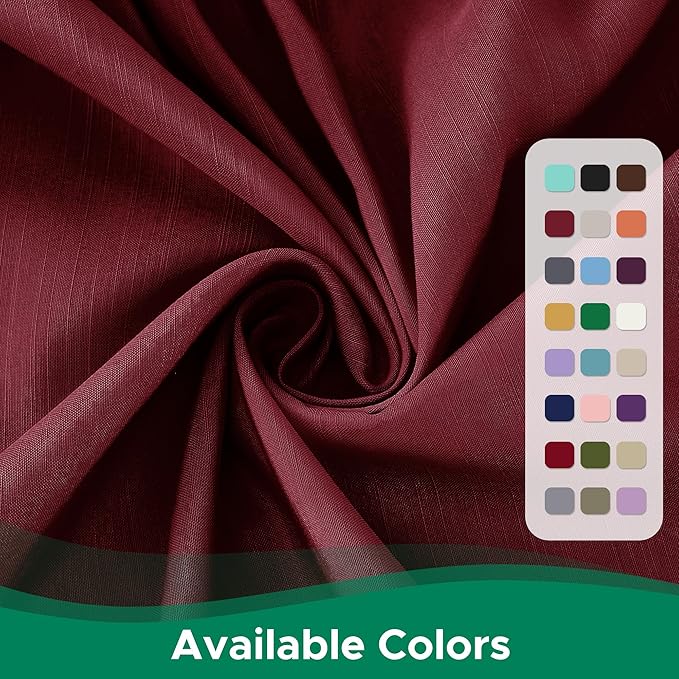 Biscaynebay Wrap Around Bed Skirts for King & Cal King Beds 19" Drop, Burgundy Adjustable Elastic Dust Ruffles Easy Fit Wrinkle & Fade Resistant Silky Luxurious Fabric Solid Machine Washable