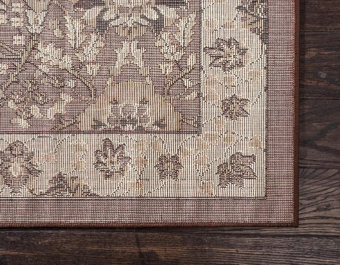 Unique Loom Espahan Collection Area Rug - Cape Cod (5' 1" x 8' Rectangle, Brown/ Beige)