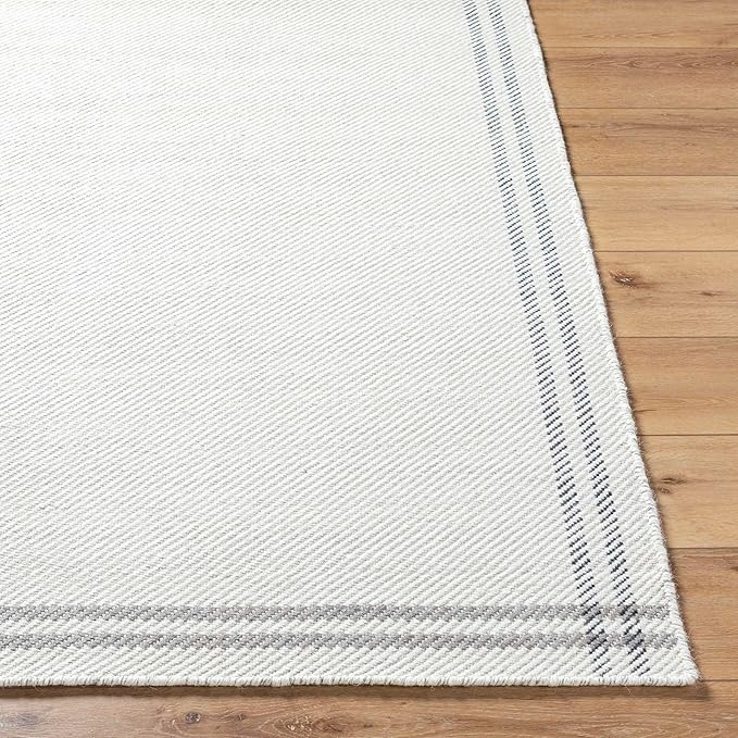 Mark&Day Wool Rugs, 2x8 Janmichael Cottage Light Silver/Charcoal Runner Area Rug, Silver Grey Carpet for Hallway, Kitchen, Bedroom or Living Room (2'6" x 8' Runner)