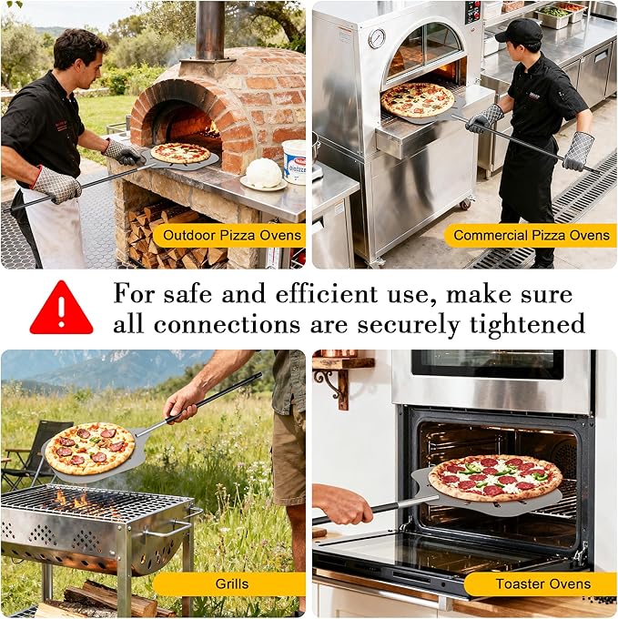 bodkar Pizza Peel 12" Metal Pizza Paddle
