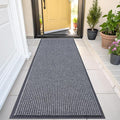 OLANLY Front Door Mat Indoor Outdoor Entrance, Waterproof Heavy Duty Doormat, Fade Resistant, Low Profile, Easy Clean Patio Porch Welcome Floor Mats for Entry, 47x23, Grey