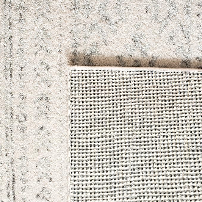SAFAVIEH Tulum Collection Area Rug - 11' Square, Ivory & Grey, Moroccan Boho Tribal Design, Non-Shedding & Easy to Clean, Ideal for Living Room, Bedroom, Dining Space (TUL272A)