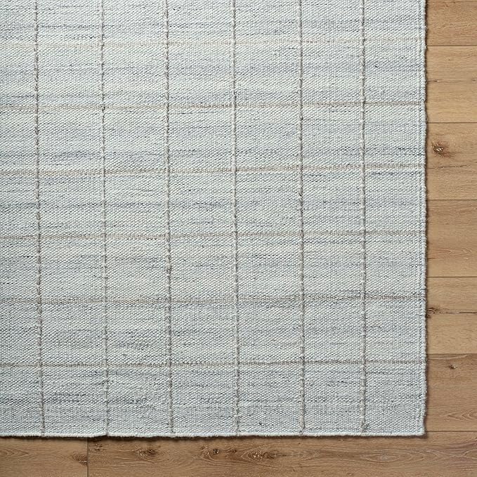 Mark&Day Wool Rugs, 4x6 Ishaq Cottage Metallic - Silver Area Rug, Grey Silver Carpet for Living Room, Bedroom or Kitchen (3'6" x 5'6")