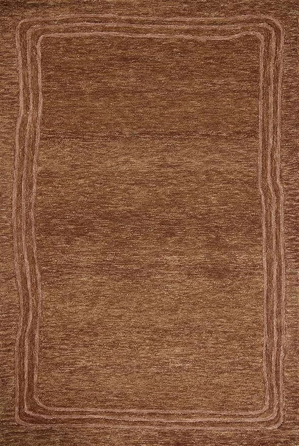 Loloi Leanne Ford Craven Collection CVN-02 Spice/Rose 2'-6" x 9'-9" Runner Rug Geometrical, Patterned, Neutral, Hallway, Kitchen, Mudroom, and Bathroom