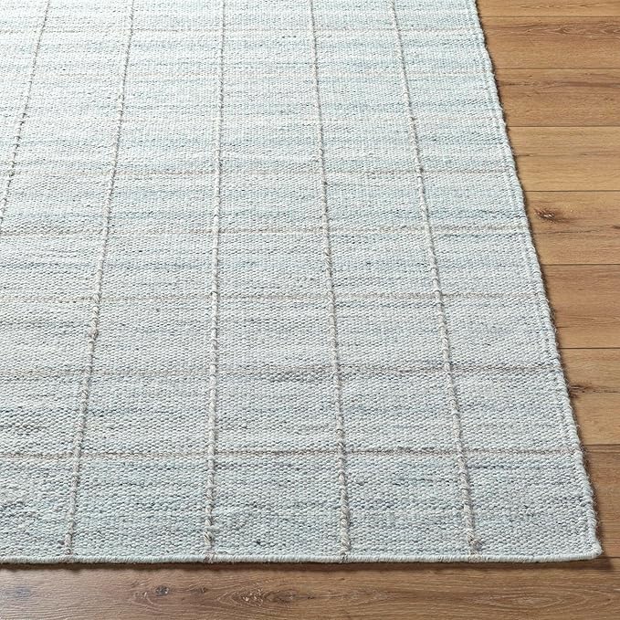 Mark&Day Wool Rugs, 2x3 Ishaq Cottage Metallic - Silver Area Rug, Grey Silver Carpet for Living Room, Bedroom or Kitchen (2' x 3')