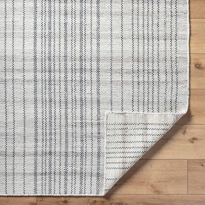 Mark&Day Wool Rugs, 2x8 Ishaq Cottage Slate Runner Area Rug, Grey Silver Carpet for Hallway, Kitchen, Bedroom or Living Room (2'6" x 8' Runner)