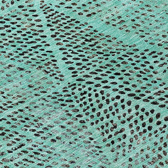 Addison Rugs Chantille ACN591 Teal 5' x 7'6" Indoor Outdoor Area Rug, Easy Clean, Machine Washable, Non Shedding, Bedroom, Living Room, Dining Room, Kitchen, Patio Rug