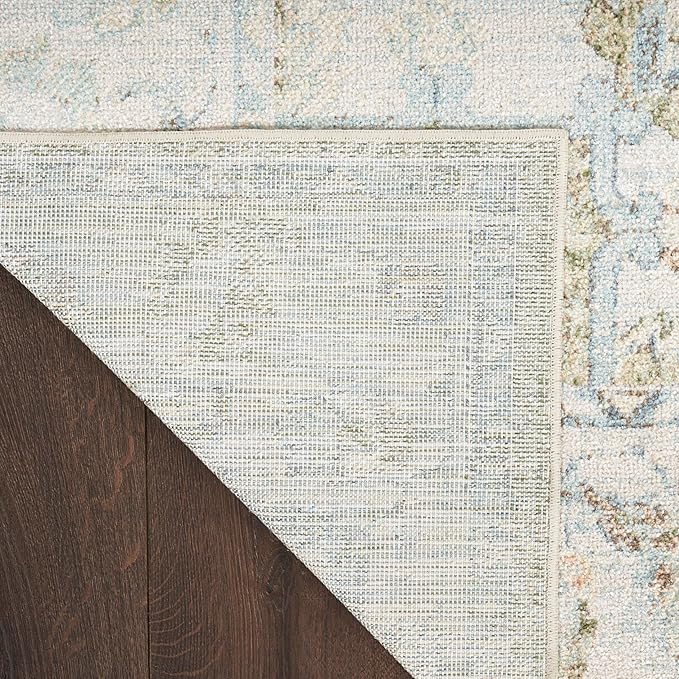 Nourison Home Astra Machine Washable Blue Green 7'10" x 10' Area Rug - Easy Clean, Non Shedding, Bed Room, Living Room, Dining Room, Kitchen (8' x 10')