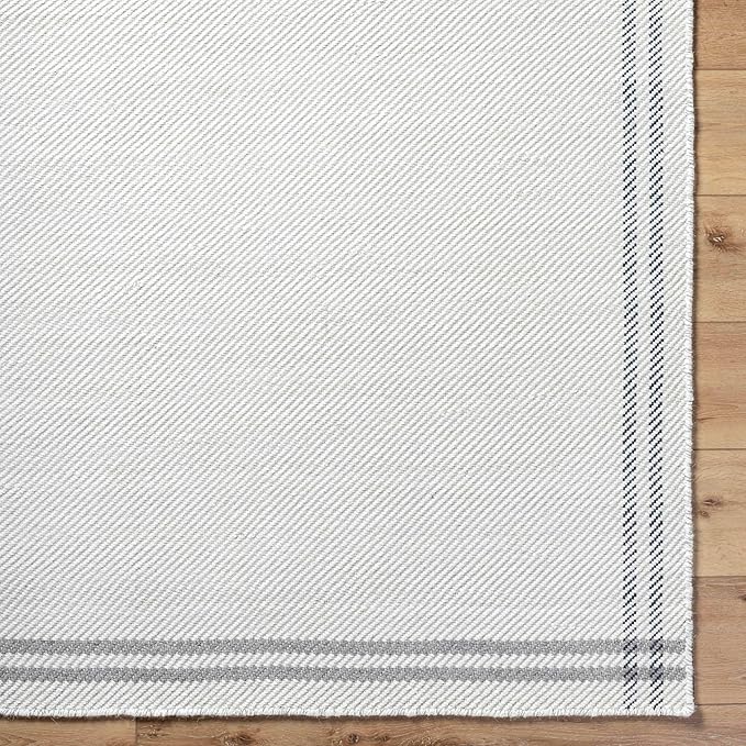 Mark&Day Wool Rugs, 9x12 Janmichael Cottage Light Silver/Charcoal Area Rug, Silver Grey Carpet for Living Room, Bedroom or Kitchen (8'10" x 12')