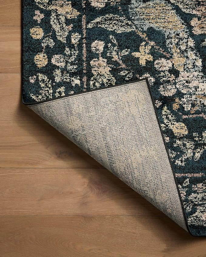 Loloi Rifle Paper Co. Laurel Collection LAU-05 Navy/Multi 2'-8" x 8' Runner Rug