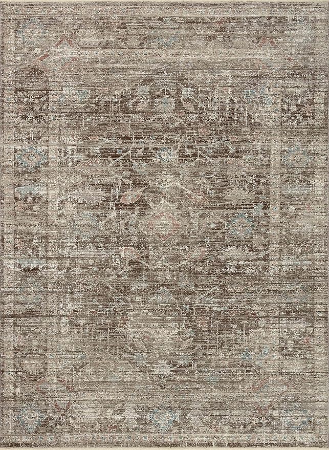 Loloi Magnolia Home by Joanna Gaines Millie Collection MIE-03 Charcoal/Dove 2'-7" x 10'-0", .25" Pile Height, Runner Rug