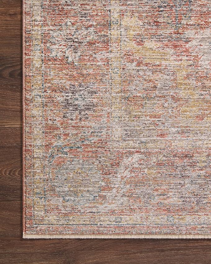 Loloi Magnolia Home by Joanna Gaines Millie Collection MIE-04 Sunset/Multi 2'-3" x 3'-10", .25" Pile Height, Accent Rug