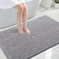OLANLY Bathroom Rugs 47x32, Extra Soft Absorbent Chenille Bath Rugs, Rubber Backing Quick Dry, Machine Washable Bath Mats for Bathroom Floor, Tub and Shower, Home Decor Accessories, Grey