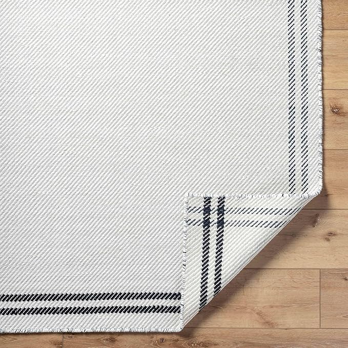 Mark&Day Wool Rugs, 6x9 Janmichael Cottage Light Silver/Black Area Rug, Silver Black Carpet for Living Room, Bedroom or Kitchen (6' x 9')