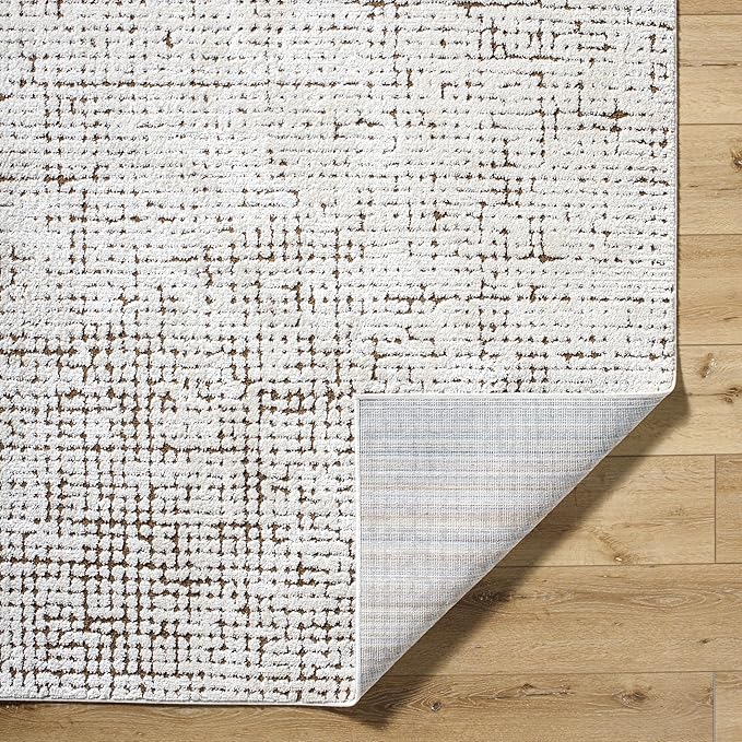 Livabliss x Our PNW Home Cascade Minimalist Area Rug, 6'7" x 9', Brown