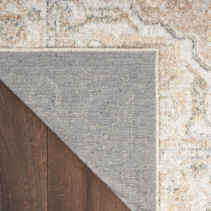 Nourison Home Astra Machine Washable Beige 5'3" x 7' Area Rug - Easy Clean, Non Shedding, Bed Room, Living Room, Dining Room, Kitchen (5' x 7')
