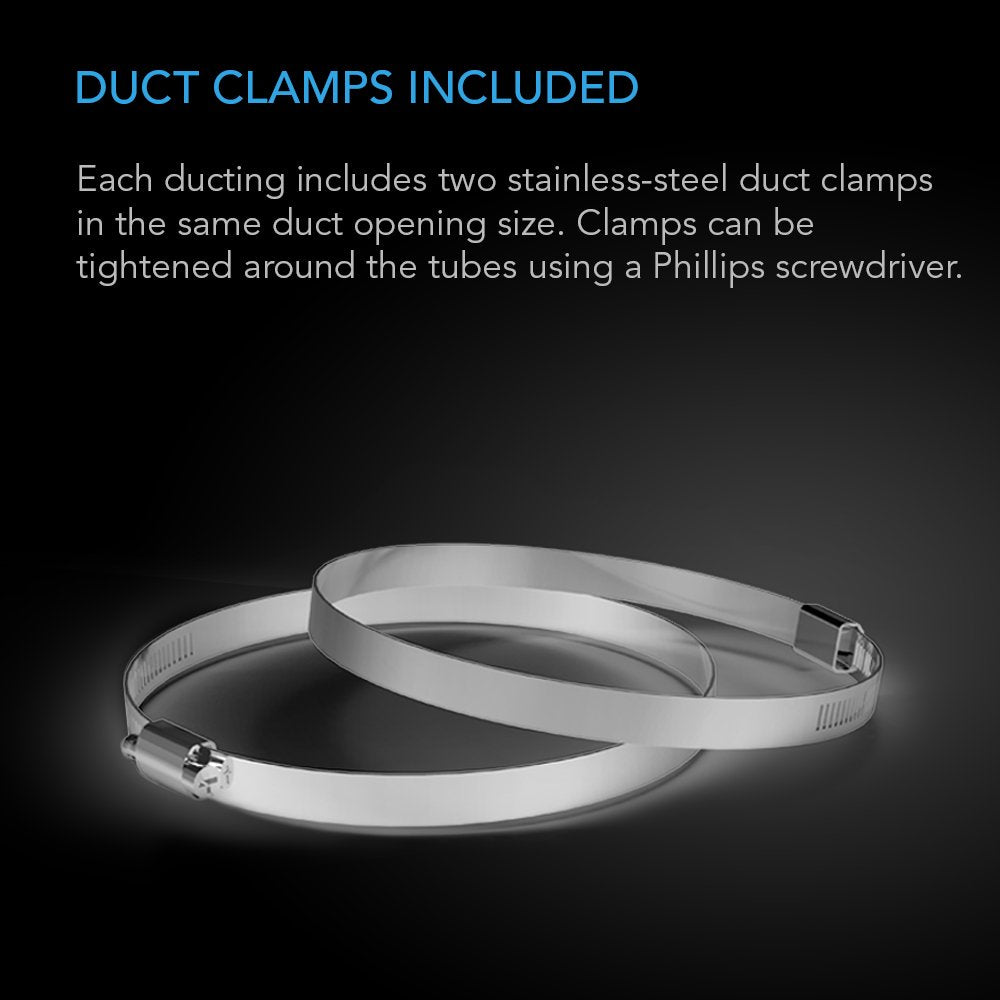AC Infinity Flexible 6-Inch Aluminum Ducting – 8 ft, Four-Layer Protection