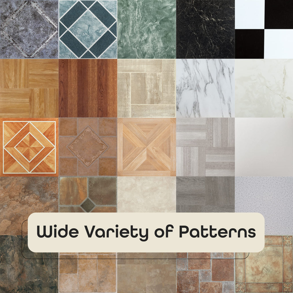 ACHIM Nexus Self-Adhesive 12-Inch Vinyl Floor Tiles – Charcoal Grey Wood Pattern, Peel & Stick