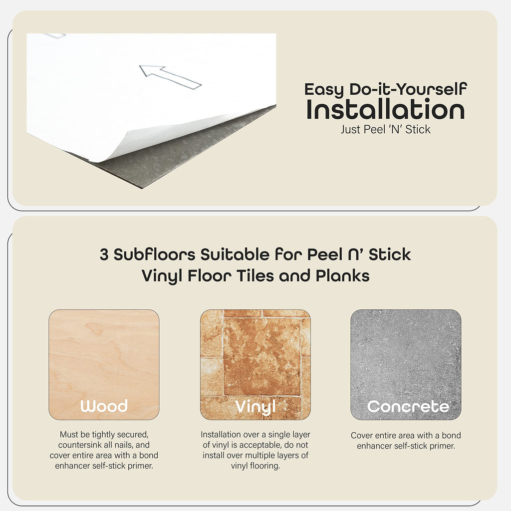 ACHIM Nexus Self-Adhesive 12-Inch Vinyl Floor Tiles – Charcoal Grey Wood Pattern, Peel & Stick