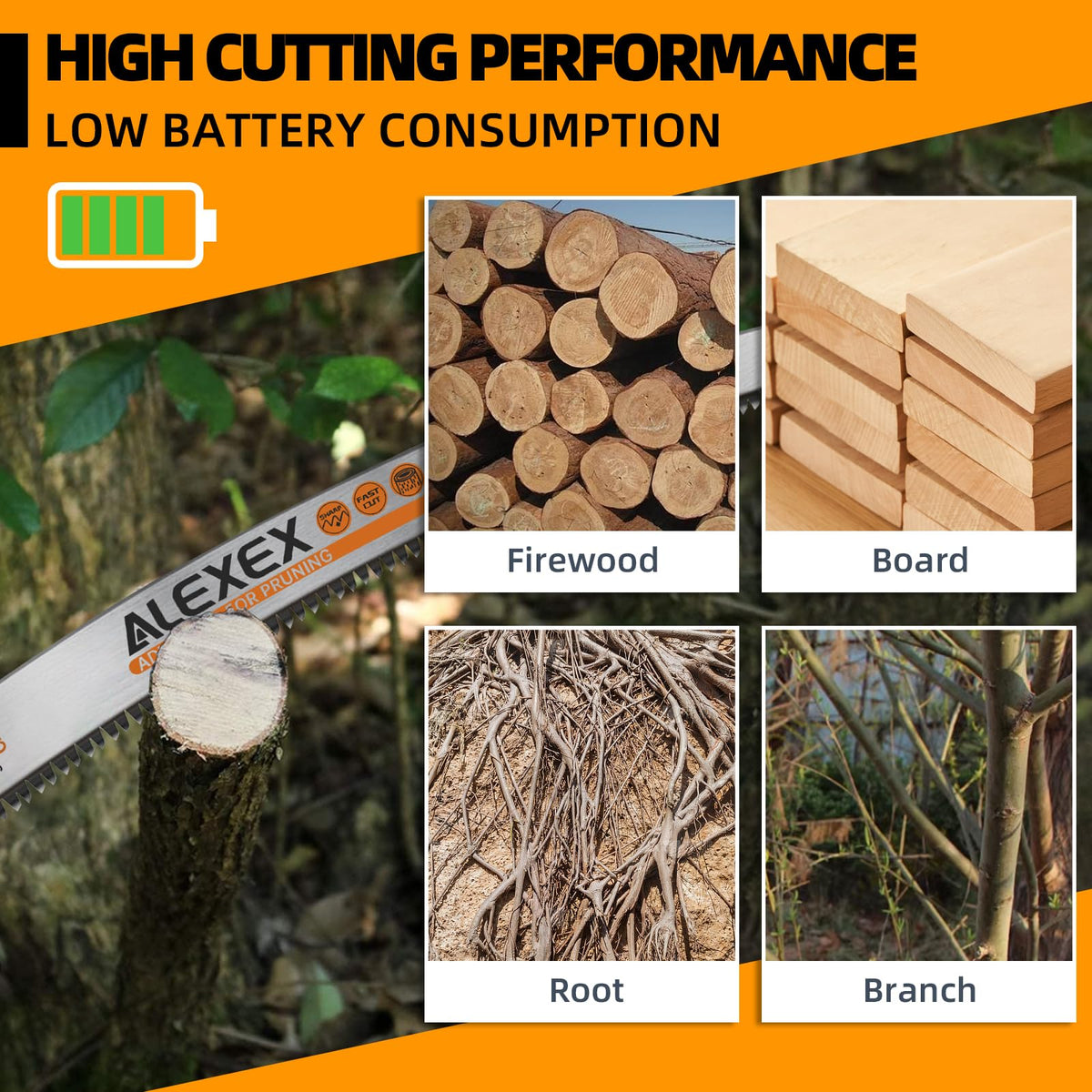 ALEXEX 12-Inch 6TPI Arc Curved Reciprocating Saw Blades – 6 Pack for Wood Pruning