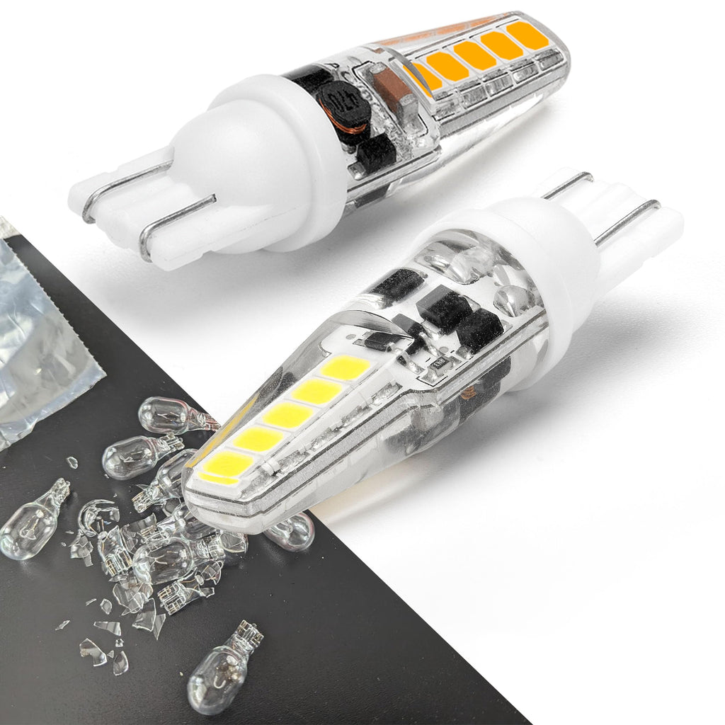 ALIDE T10 T5 LED Bulbs – 10-Pack 6000K Cool White for RV, Camper, Boat, Trunk & Dome Lights (12V)
