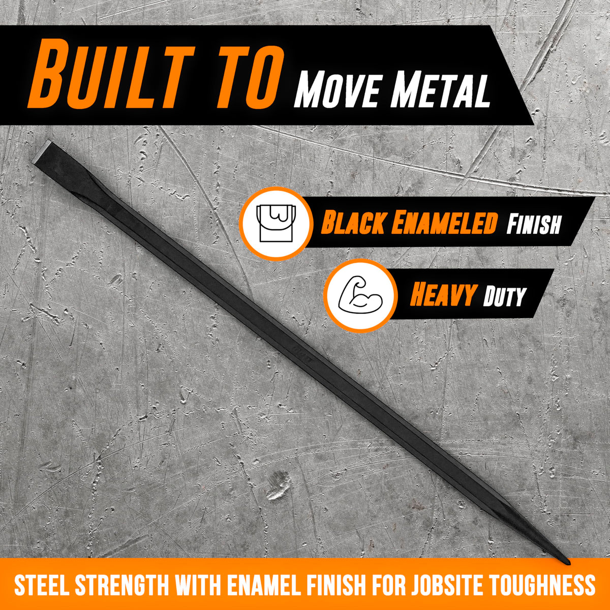 AMERICAN MUTT TOOLS – Mutt Tools 14-Inch Heavy Duty Alignment Pry Bar | Sleever Bar for Line-Up & Spud Work