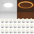 Amico 24-pack 4-Inch LED Recessed Light with Night Light – 5CCT Dimmable Canless Wafer, 2700K-5000K, ETL & FCC