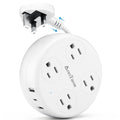 AnnTane UK Travel Plug Adapter – Retractable 7-in-1 Power Hub with 4 Outlets & 3 USB Ports