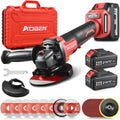 AOBEN 21V Cordless Angle Grinder – Brushless, 4-1/2 in, Dual Battery Kit