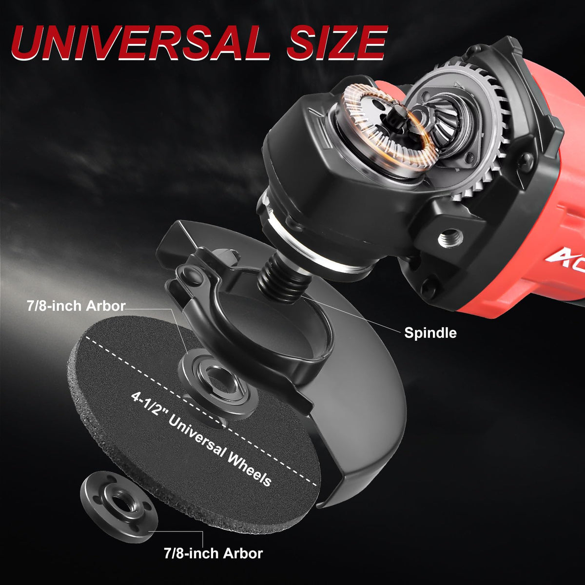 AOBEN 21V Cordless Angle Grinder – Brushless, 4-1/2 in, Dual Battery Kit