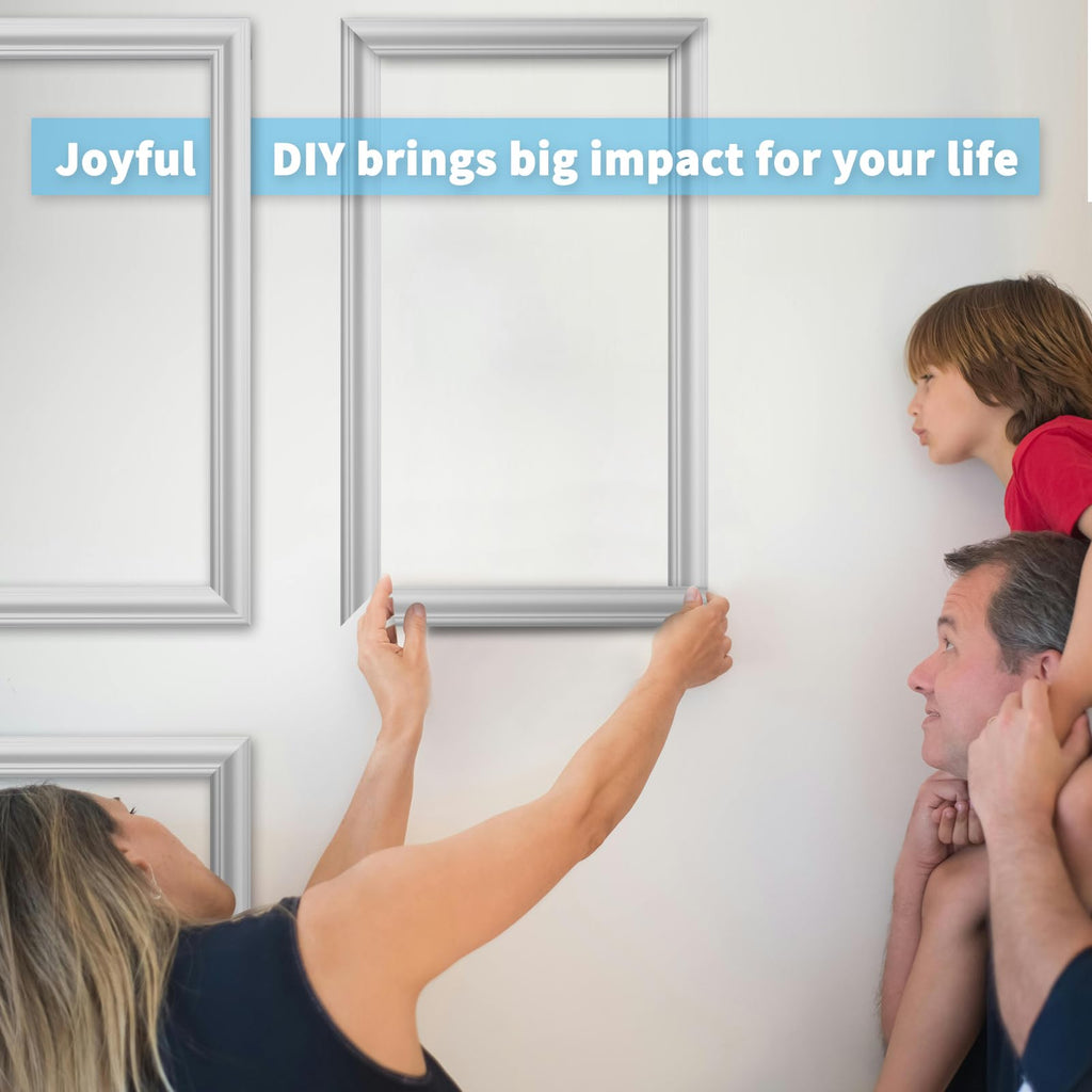 Art3d Pre-Cut Wall Molding Set (6 pcs) – Ready-to-Assemble Wainscoting Panels for Interior Walls | Glue Install