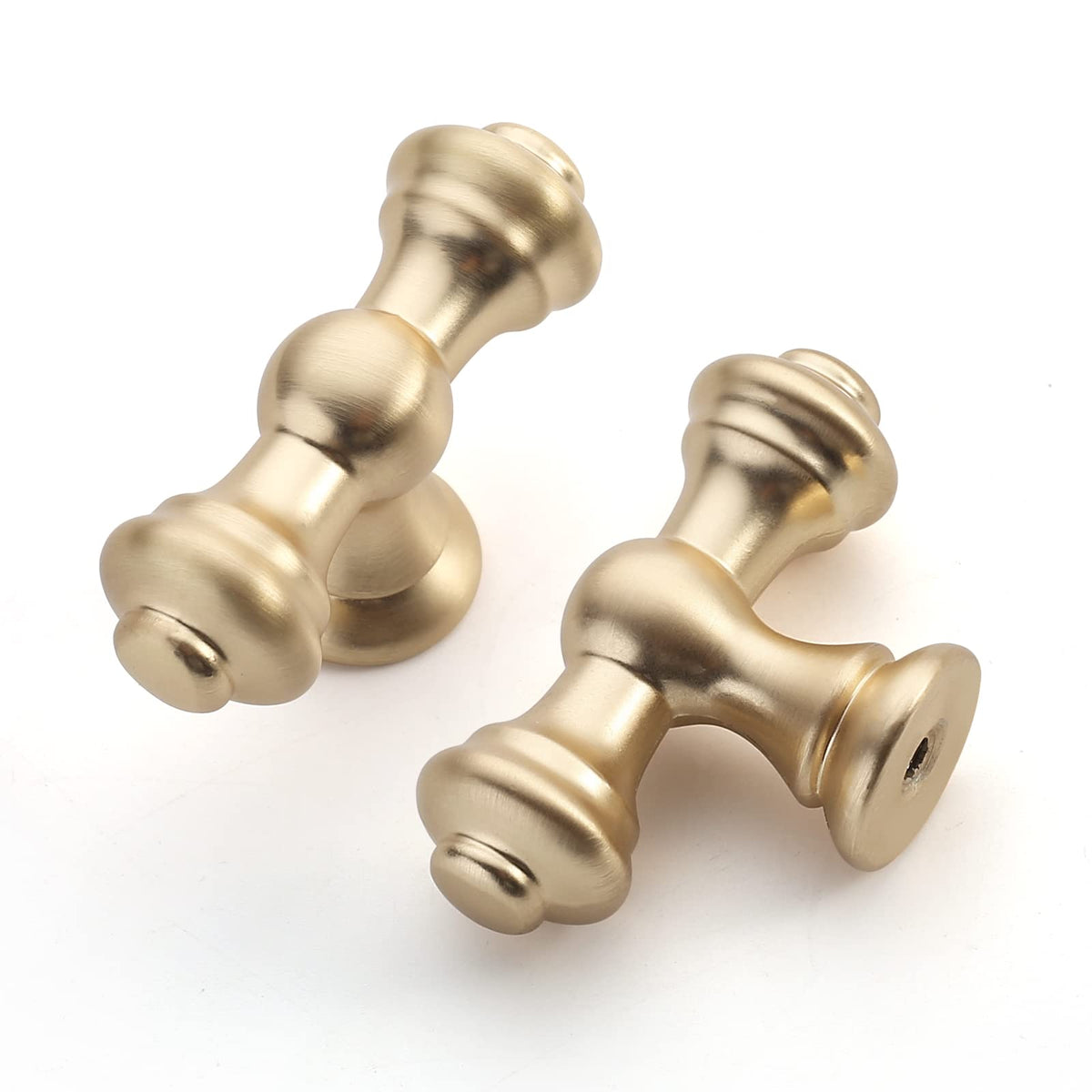 Asidrama 10 Pack Brushed Brass Cabinet Knobs – Gold Hardware for Cabinets & Drawers